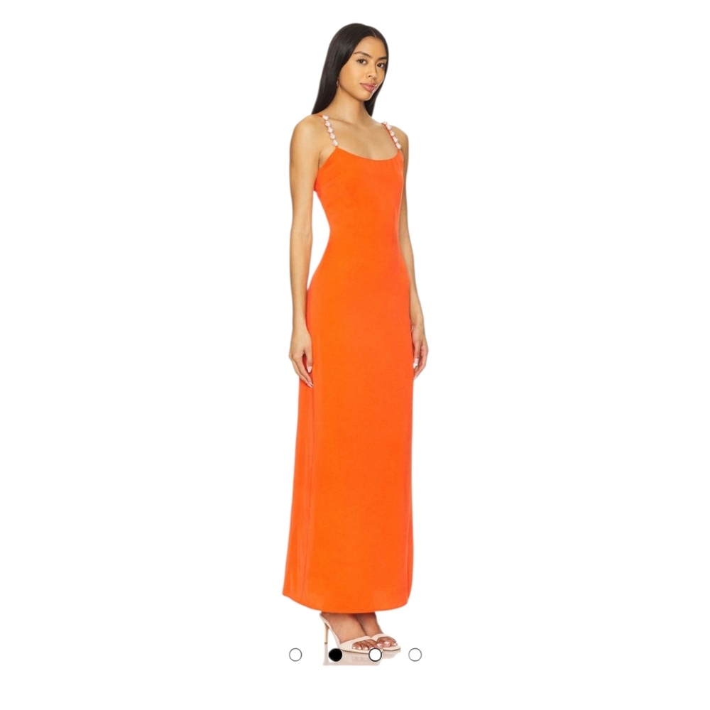 La Porte Melrose Maxi Dress in Tangerine
